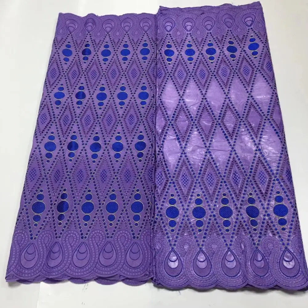 

2.5+2.5Yards Bazin Riche Fabric African Lace Fabric Embroidery Lace Cotton Nigerian Lace Fabrics For Dress