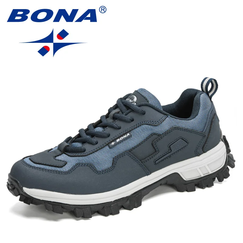 

BONA New Designers Action Leather Hiking Shoe Men Mountain Wearable Climbing Hunting Shoe Man Trail Trekking Sneakers Mansculino
