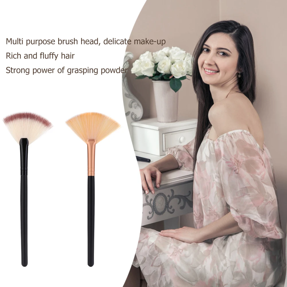 1 шт. Профессиональная Кисть для макияжа в форме веера|Аппликатор теней век| |