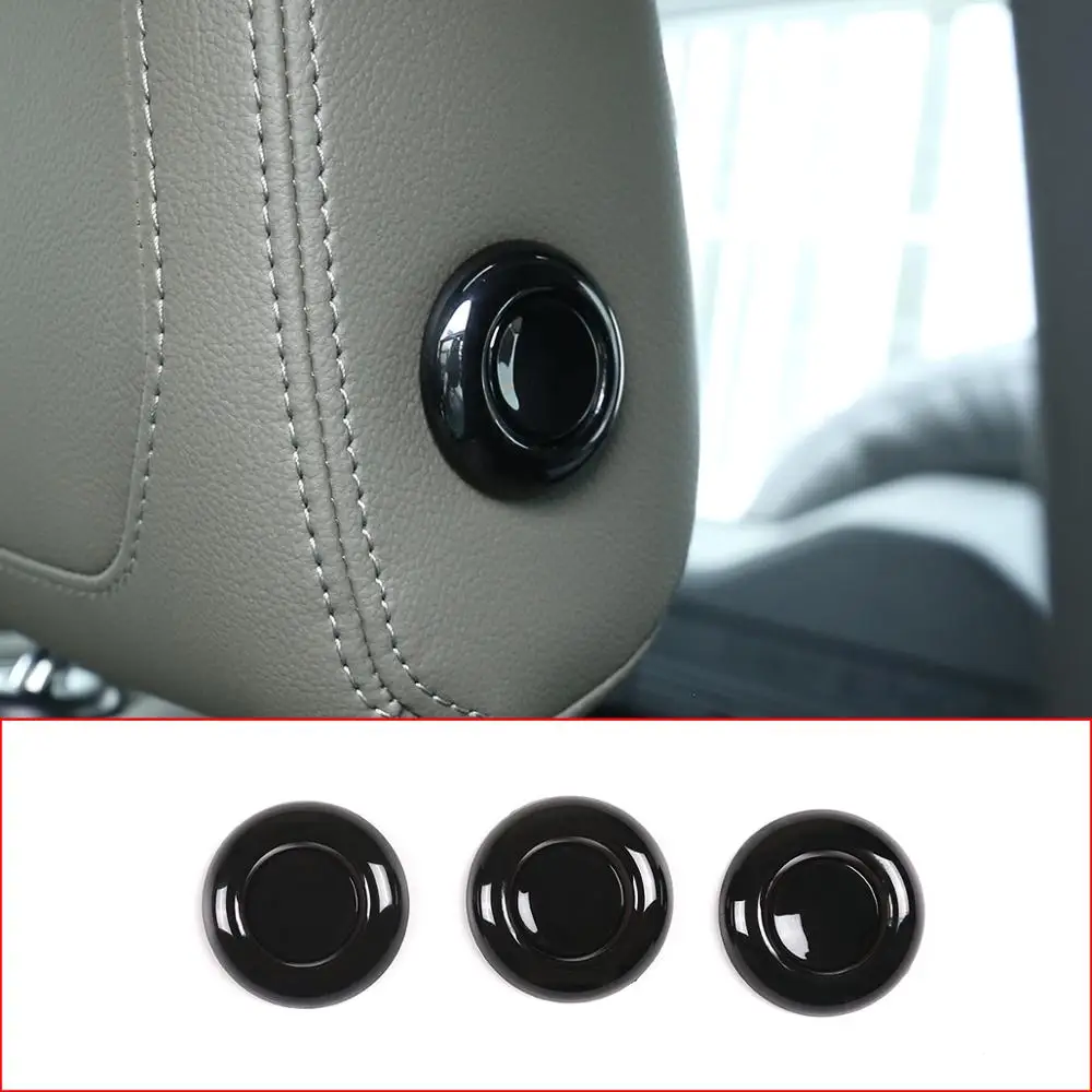 

For Land Rover Defender 110 Car styling ABS Chrome Back row Head pillow Adjustment Button Cover TrimFor Defender Car Accessories
