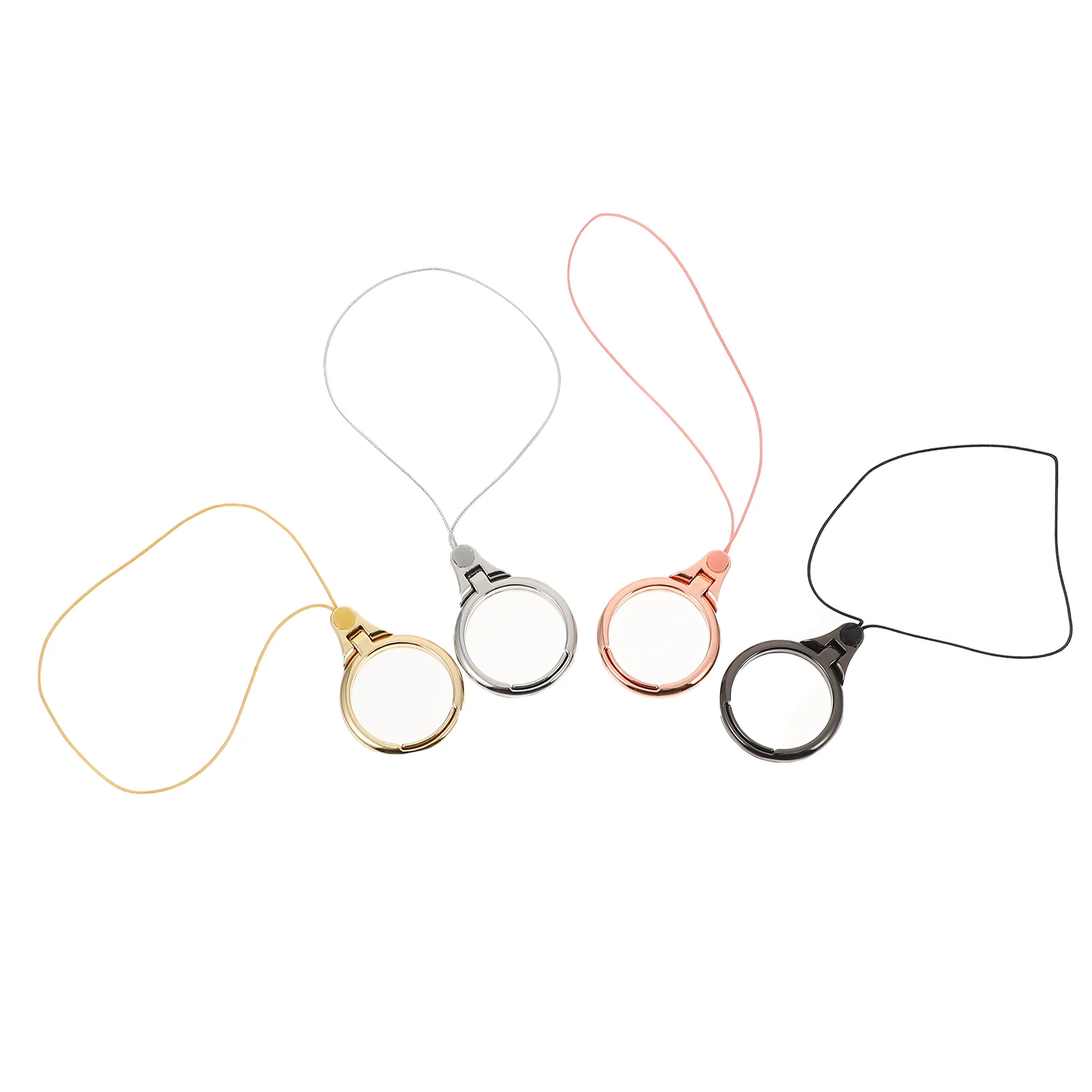 

4Pcs Phone Rings Lanyards Creative Anti-lost Phone Hanging Lanyards (Assorted Color)