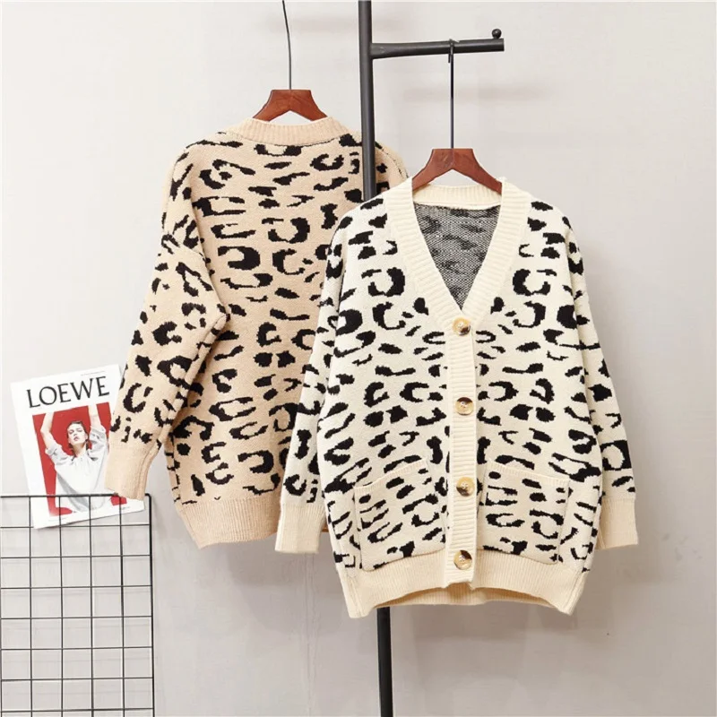 Корейский Повседневный вязаный женский свитер-кардиган 2019 ленивый свободный