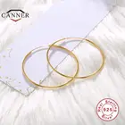 Женские серьги-кольца из серебра 925 пробы, с большим глянцевым покрытием