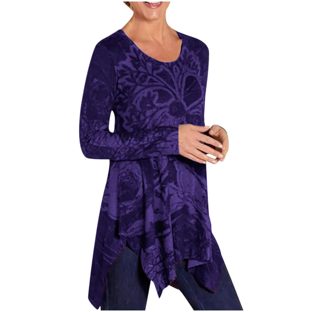 Футболка женская с длинным рукавом Модный повседневный Приталенный топ круглым