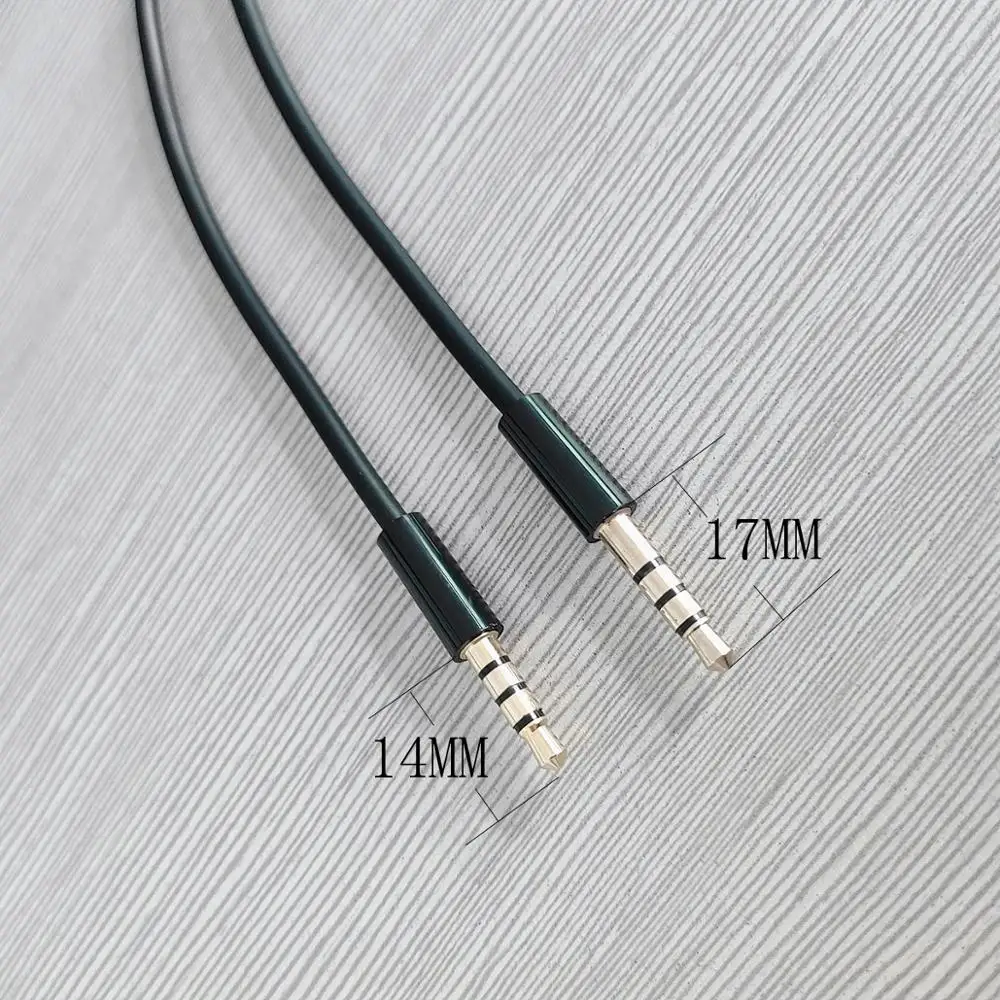1.5m 5ft 3.5mm Jack Audio Cable Male To Car Aux 4Poles 14mm to 17mm long tip | Электроника