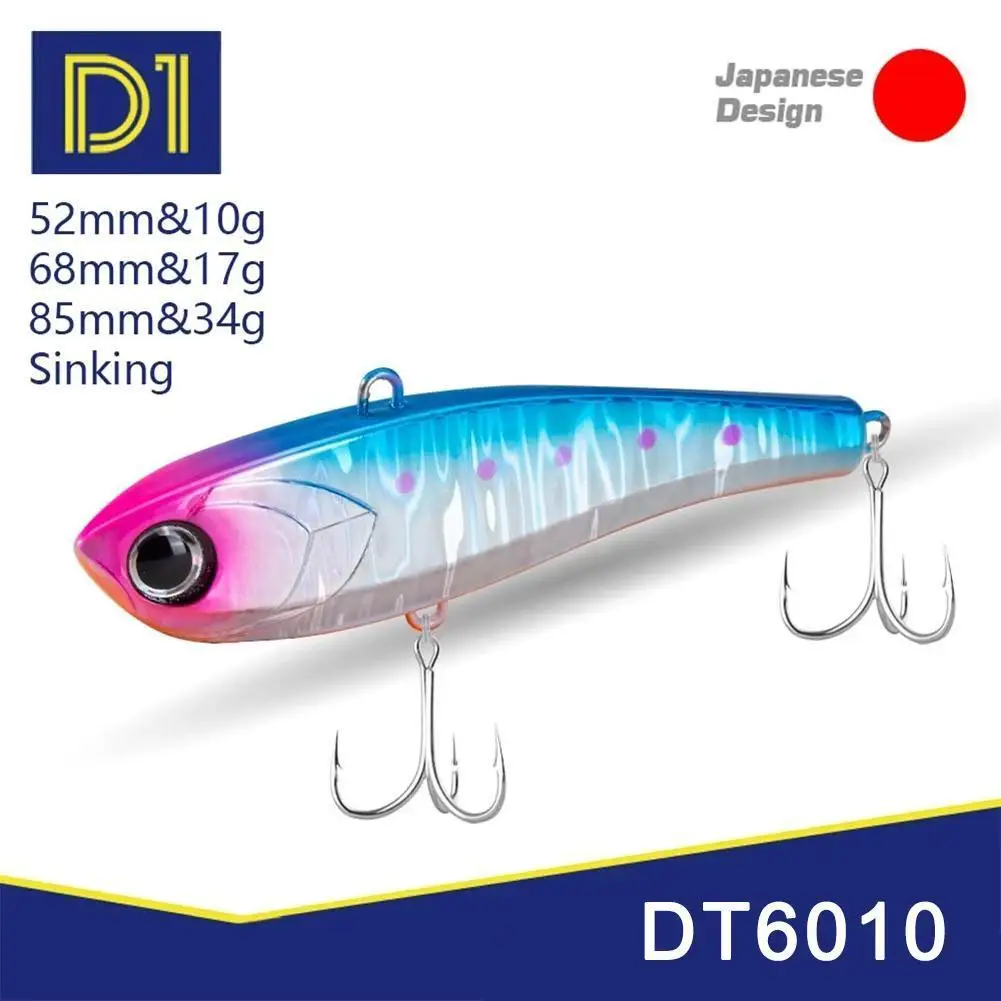 

D1 Winter Fishing High Pitch VIB Lures 10g 17g 34g Rattling Sinking Vibration High Quality Laser pesca Bass Tuna Bluefish Tackle