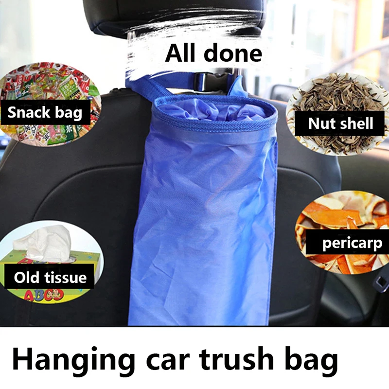 

Car Seat Back Garbage Bin Bag Auto Trash Dust Holder Case Hang Litter Box