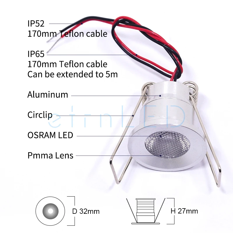 Светодиодный прожектор etrn 6 шт. 12 В с регулируемой яркостью светильник для сауны
