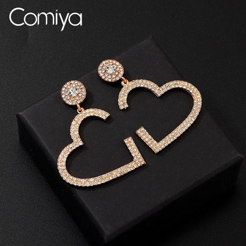 Comiya Висячие серьги для женщин Золотой цветной цинк сплав критальная мозаика