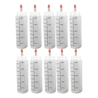 new 10pcs condiment bottles 250ml ketchup squeeze bottle plastic condiment bottles for sauces bbq sauces syrup condiments
