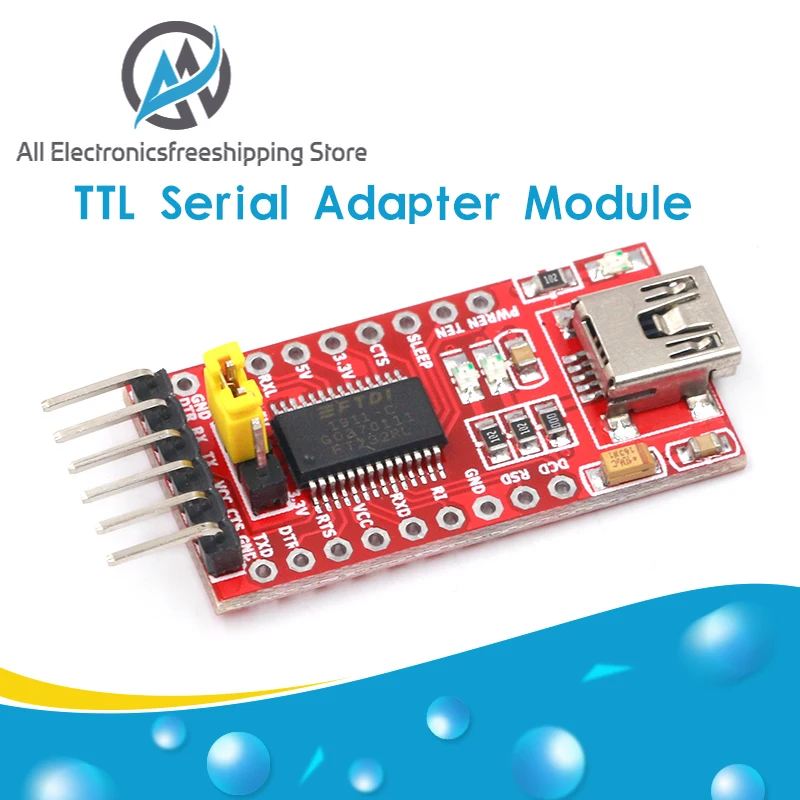 Последовательный модуль адаптера FT232RL FTDI USB 3 В 5 в TTL для мини порта Arduino FT232.
