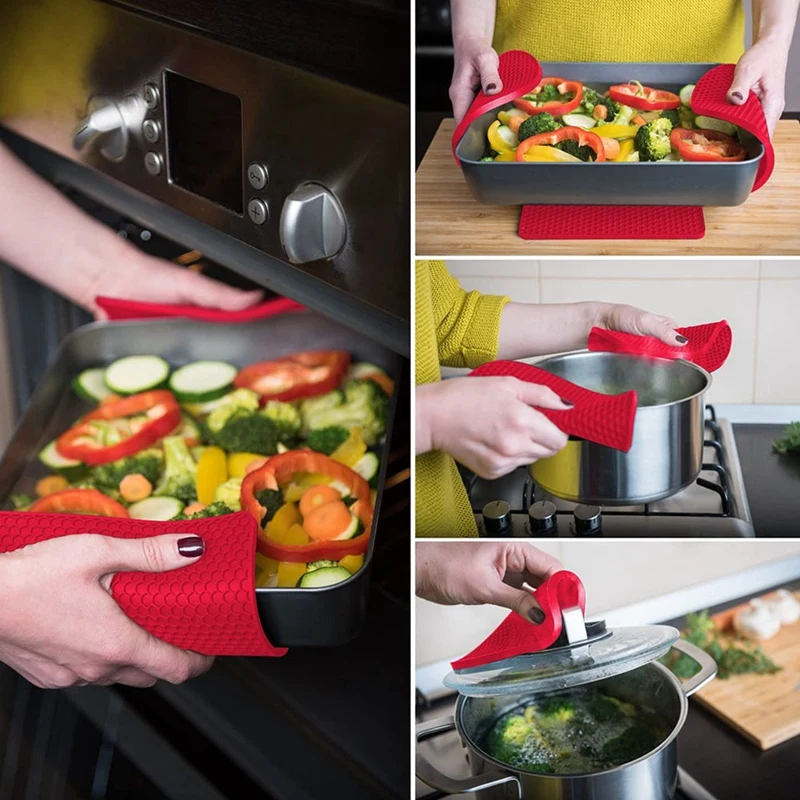 

1 Pcs 2 in 1 Heat Sealer and Cutter Portable Bag Sealer & 4 Pcs Silicone Pot Holders,for Hot Pan,Tables,Countertops