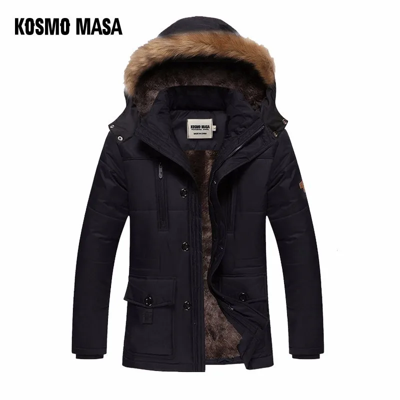 Теплая Длинная зимняя куртка KOSMO Mass мужские водонепроницаемые куртки большого