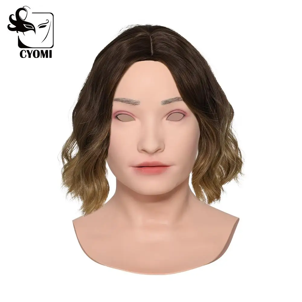 Силиконовая маска для лица CYOMI с изображением квадратного косплей-костюм ручной