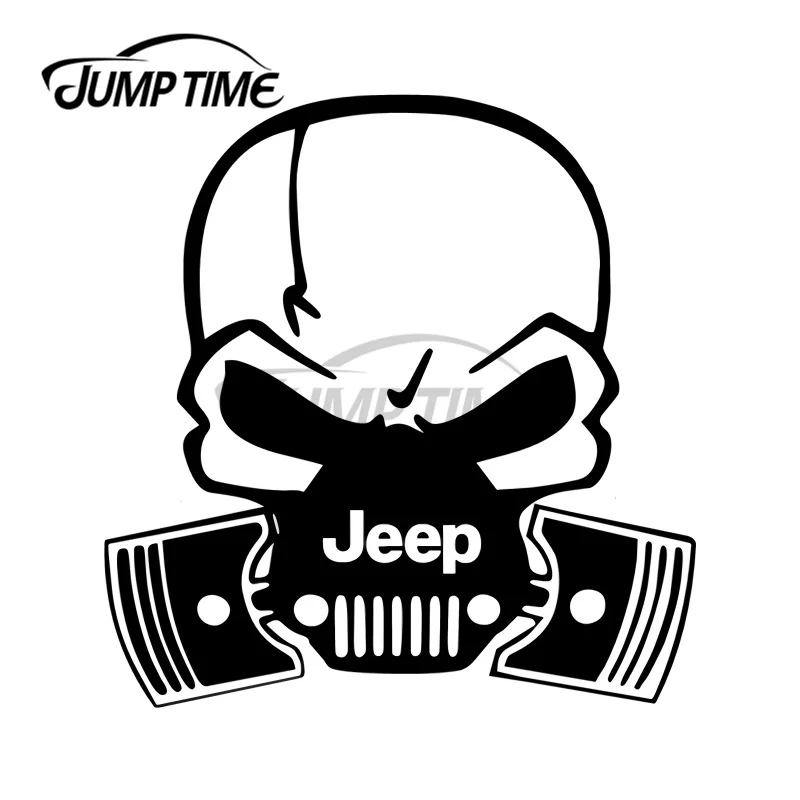 JumpTime 13x10 5 см череп с цилиндрами для джипа и гриля фотомаска JDM бампер багажник