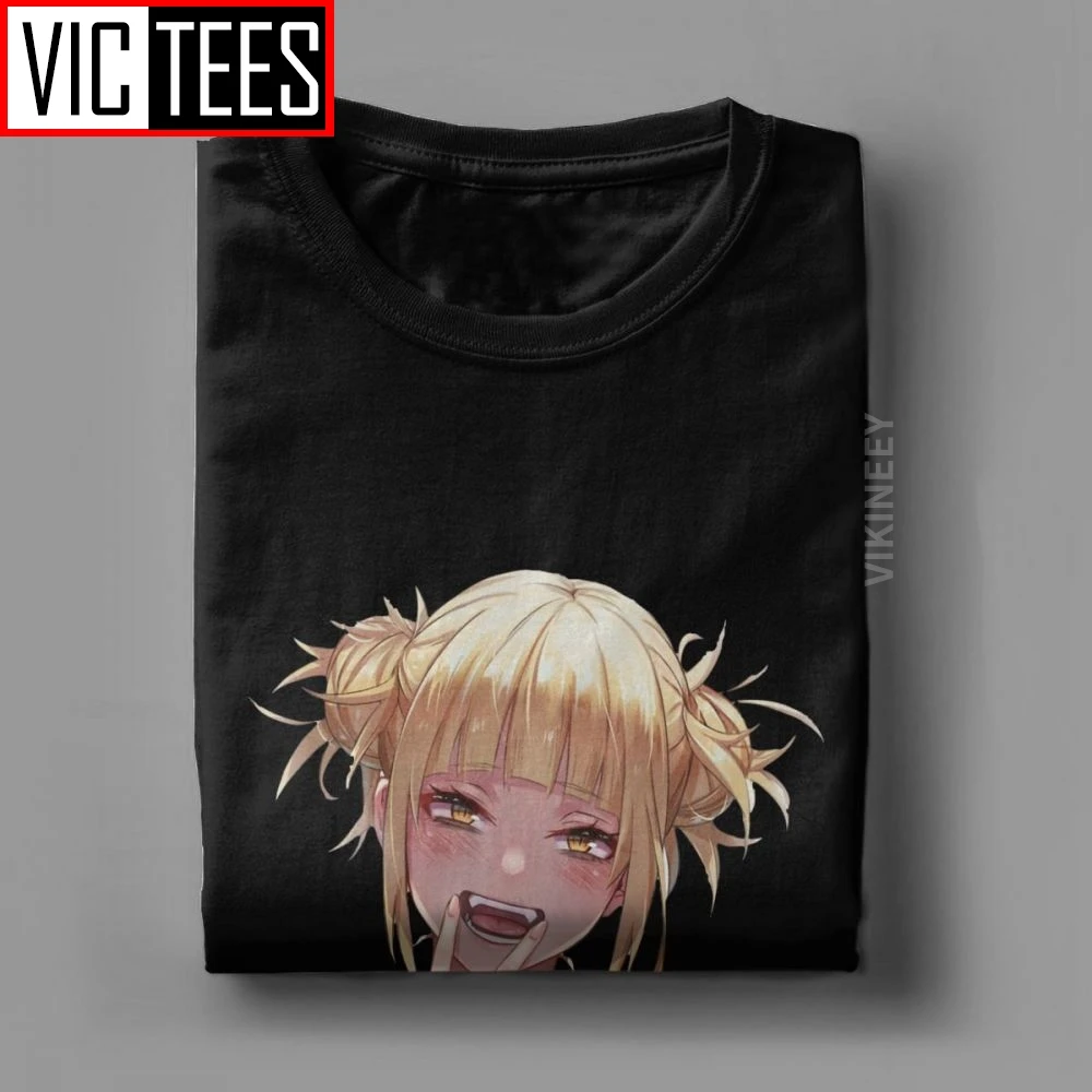 My Hero Academy химико Тога Футболка мужская из чистого хлопка футболка Boku No Bakugou Camisas