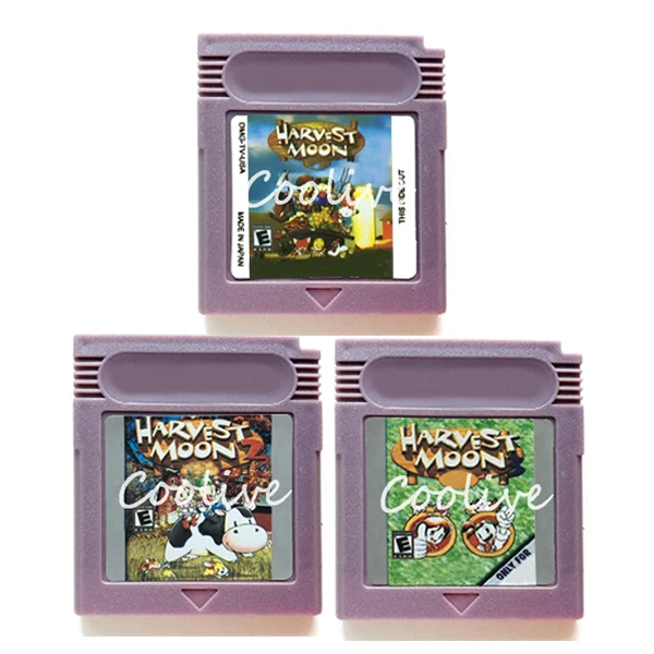 Картридж с картриджем памяти для видеоигр Harvest Moon 1 2 3 16 бит серый корпус