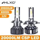 Автомобильные светодиодные лампы HLXG Turbo H1 H4 H7 H11 HB3 9005 HB4 9006 s Mini 6000 лм 8000K 12 В