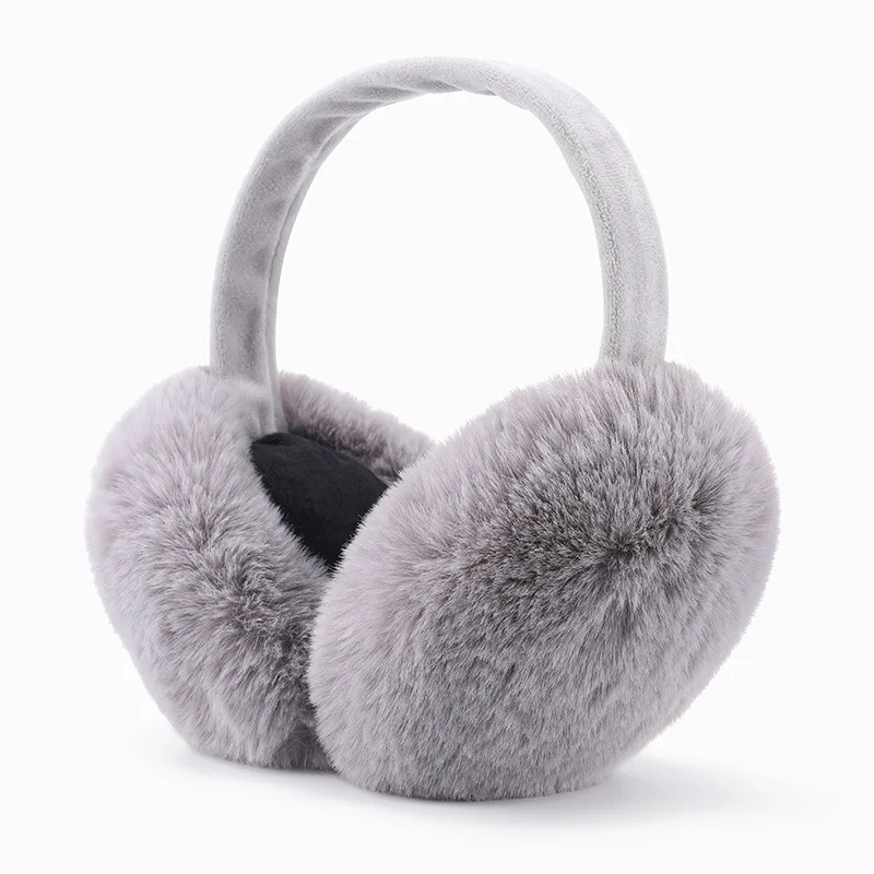 

Cute Faux Fur Headphones Are Warm Winter Fur Headphones Solid Color Winter Headphones Foldable Fluffy Earmuffs Drop Shipping New