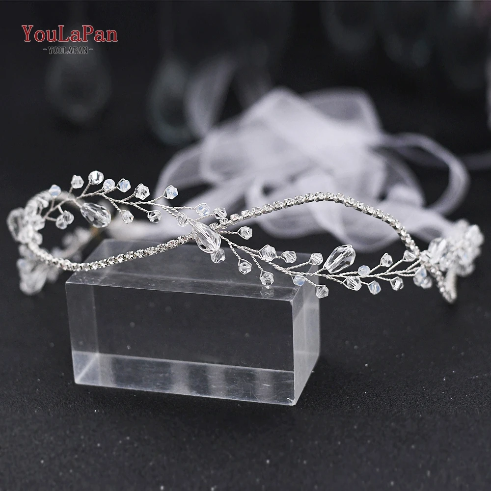 YouLaPan SH93 Crystal Belt for Wedding Dress Belt Ivory Flower Wedding Dress Sash Belt Silver Belts for Women Waist Band images - 6
