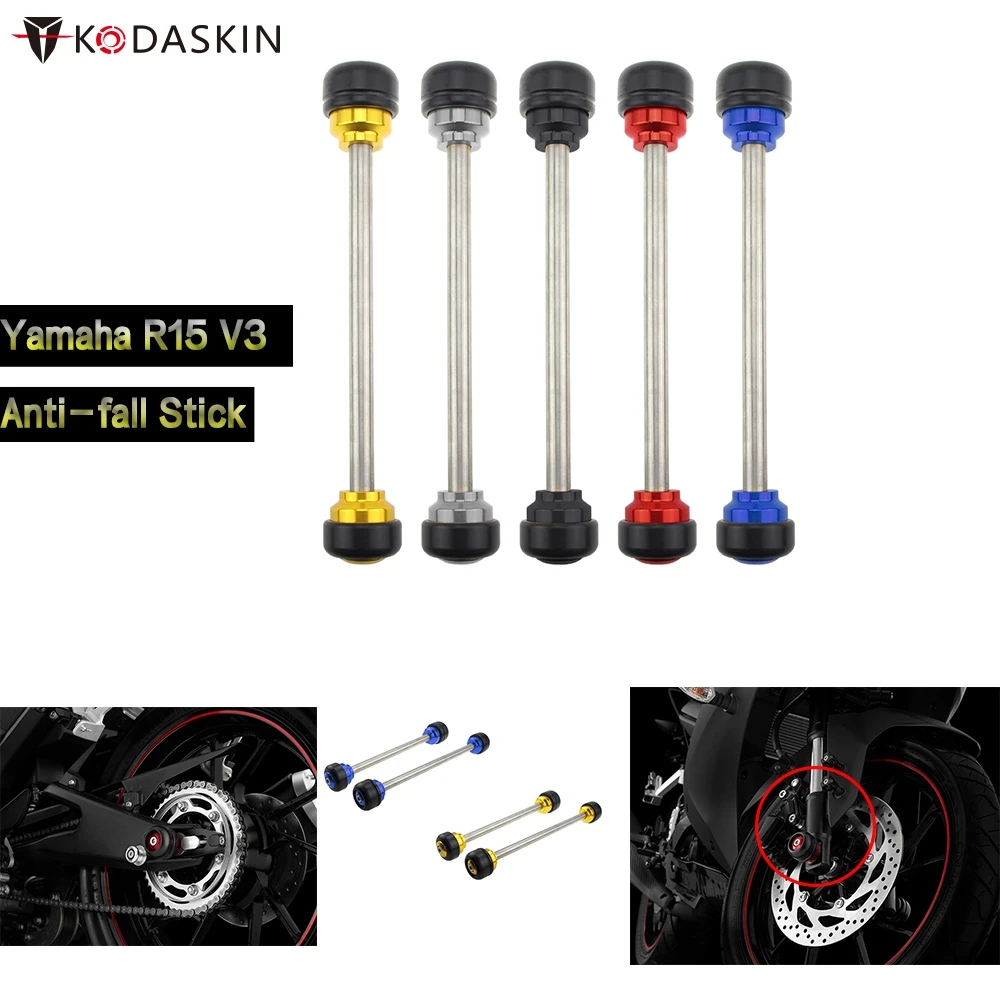

Kodaskin Motorcycle Front Rear wheels Falling Protectors Exhaust Frame Slider For Yamaha r15 V3 yzf R15 v3.0 r15 accessories