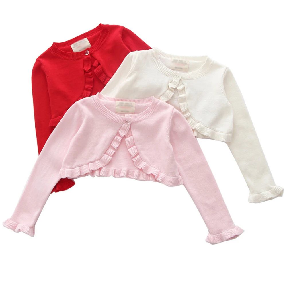 

Bobora Girls Long Sleeve Sparkle Cardigan Childrens Kids Shrug