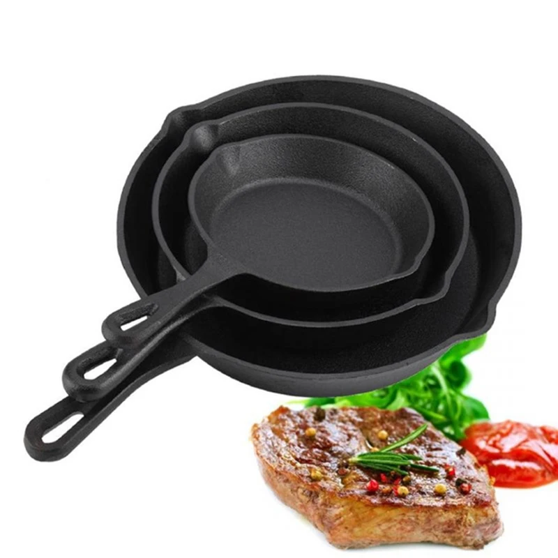 

Cast Iron Frying Pan Non-stick Skillet Kitchen Frying Pot Breakfast SaucePan Omelette Pancake Pot Kitchen&Dining Tools Cookware