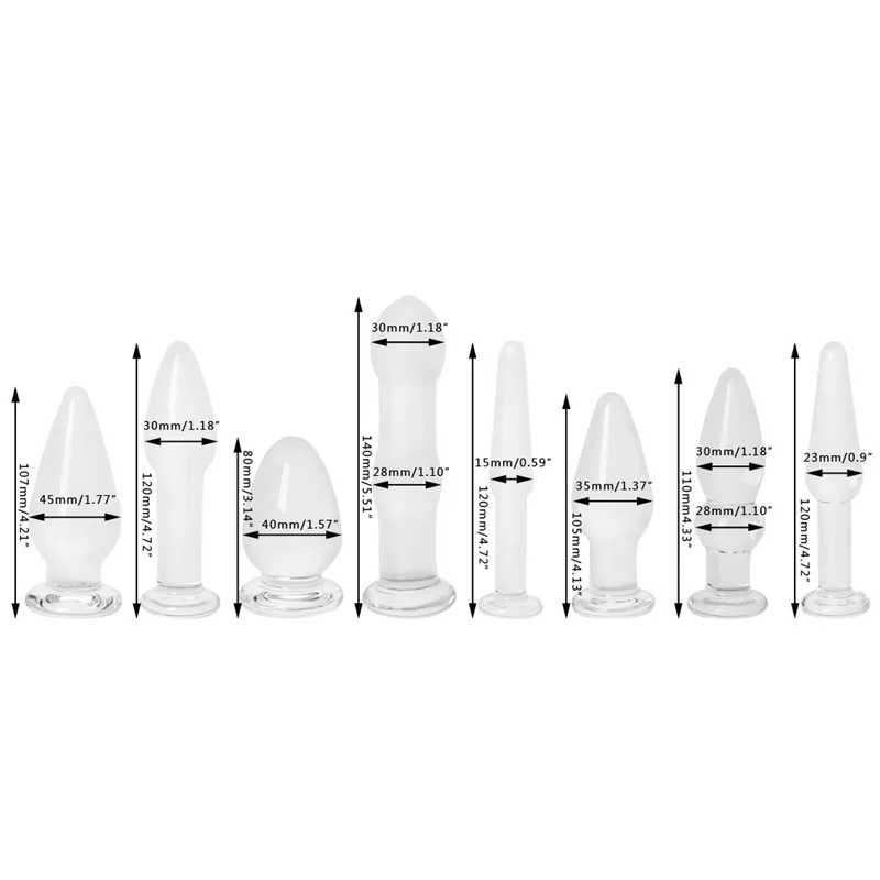 1 шт. стеклянный анальный вагинальный фаллоимитатор Анальная пробка бусины
