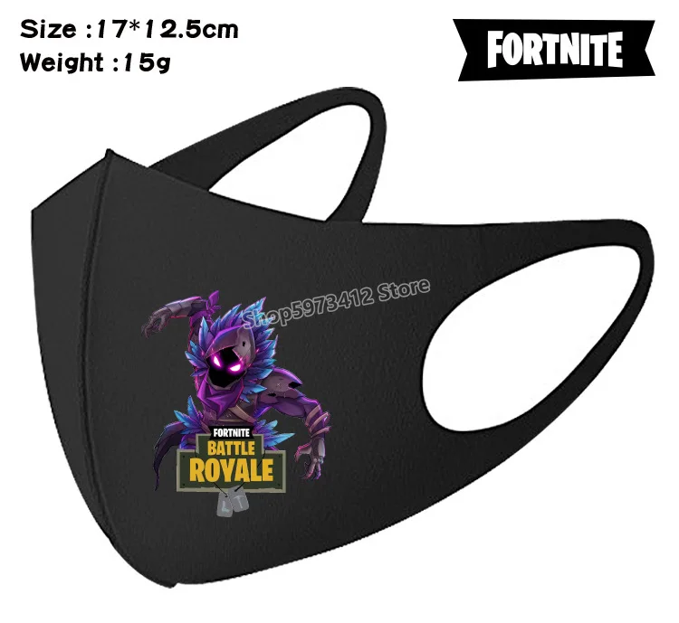 Маска для рта маска лица взрослых Fortnites Пылезащитная ветрозащитная с мультяшным