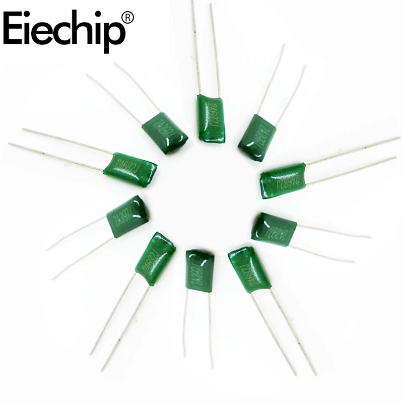 20pcs 100V Polyester film capacitor 2A122J 2A271J 2A682J 2A103J 2A472J 2A104J 220PF 470PF 1.2NF 2.2NF 4.7NF 10NF 22NF 47NF 100NF