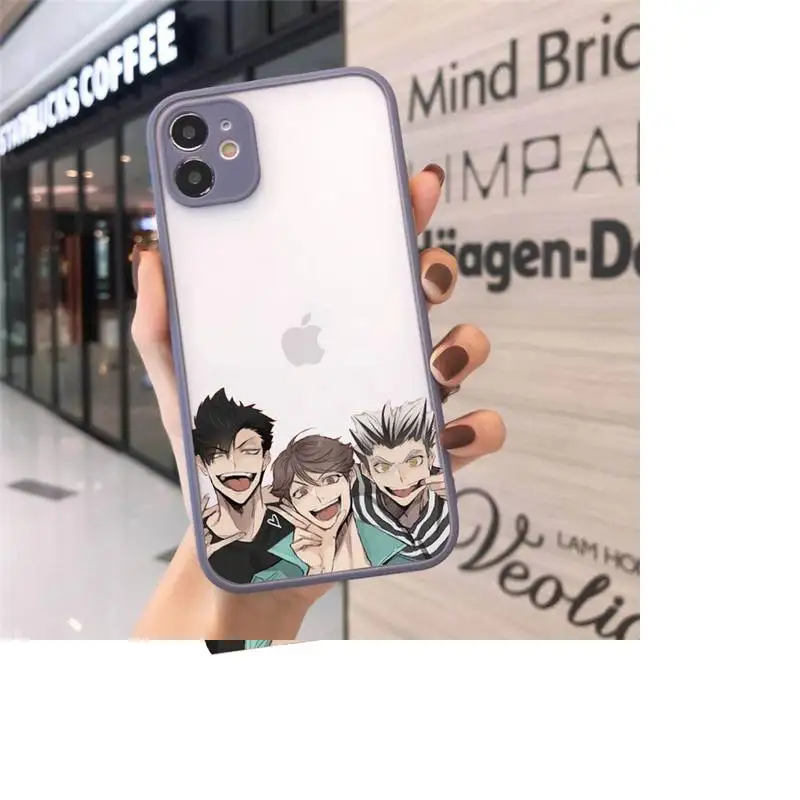 

oya oya Haikyuu Bokuto anime luxury Phone Cases shell matte transparent For iphone 7 8 11 12 plus mini x xs xr pro max cover