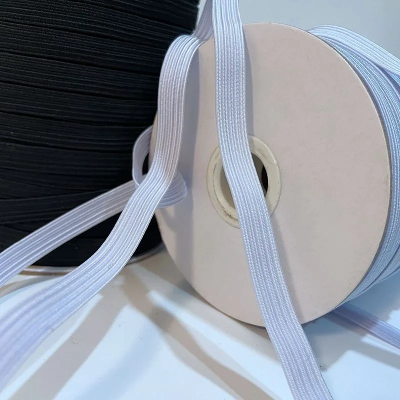 

Factory wholesale underwear elastic 3-12 mm flat elastic cords to take up with rubber sleeve cuff 20M Starting sale