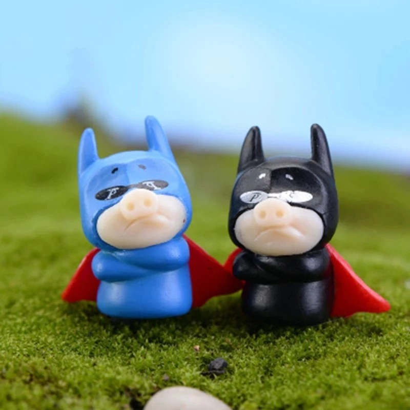 

ZOCDOU 1 шт. полет супер модель свинья США RU мультфильм Маленькая Статуэтка фигурка Пластиковые ремесла фигурка орнамент DIY домашний декор