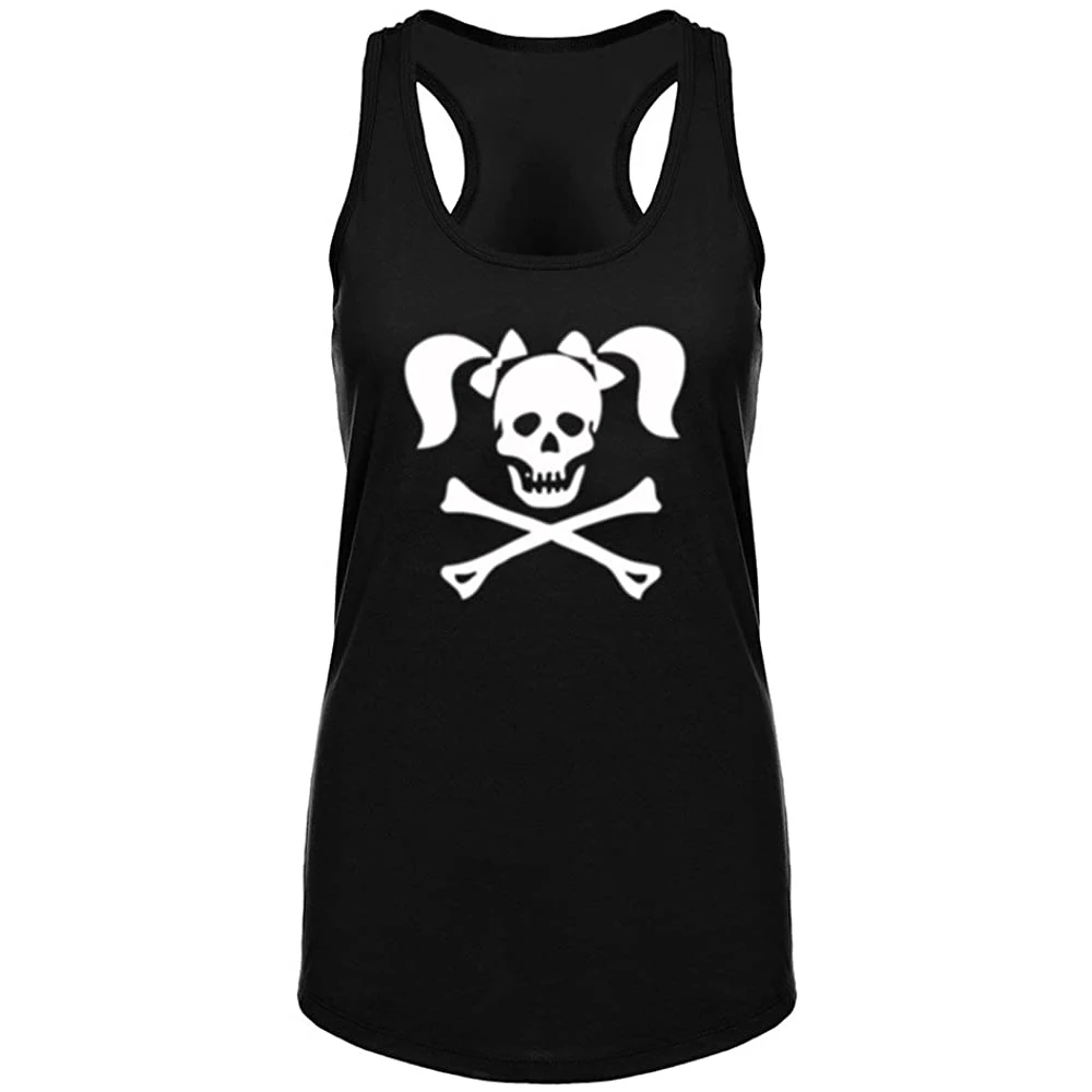 

Майка Lyprerazy женская с принтом в виде черепа, кросс-костей