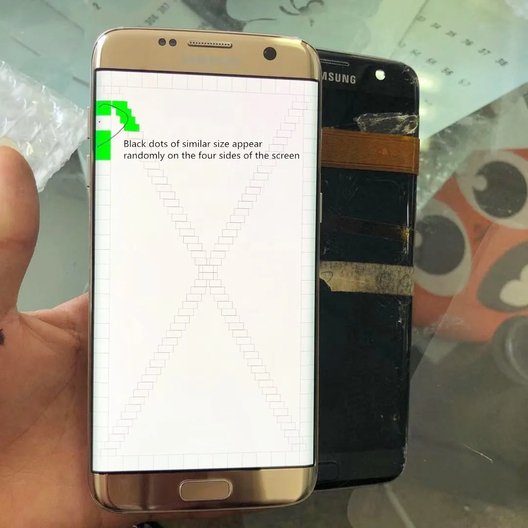 ЖК дисплей SUPER AMOLED 5 ''с рамкой для SAMSUNG Galaxy S7 edge G935 G935F сенсорный экран с