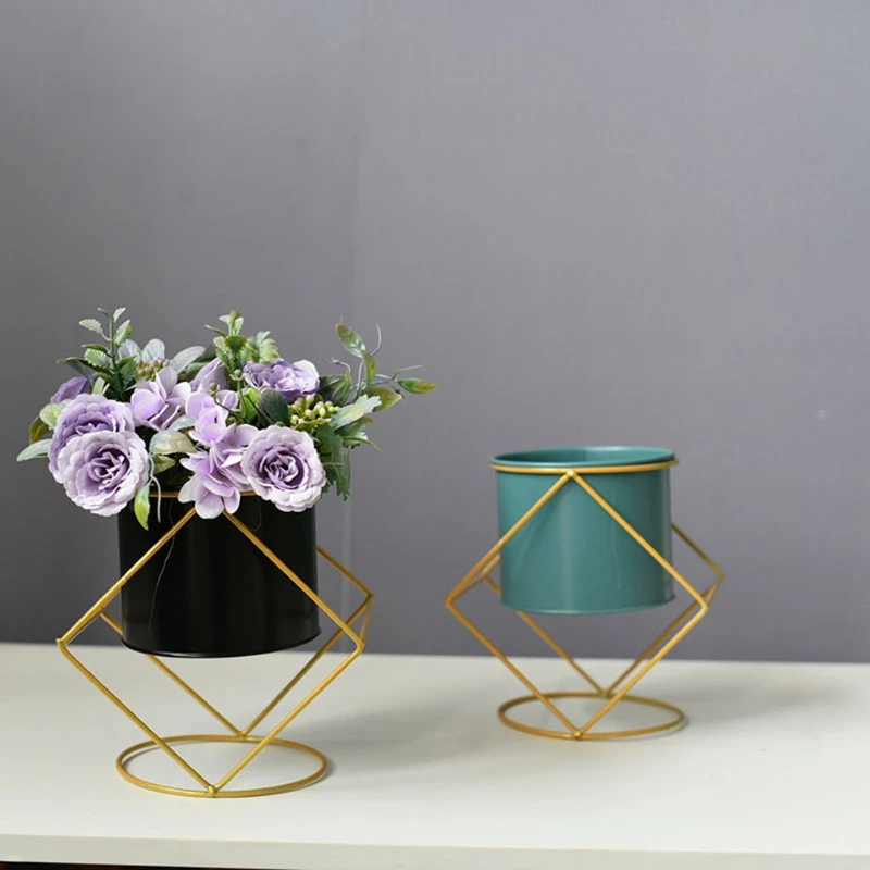 Геометрический ромб в скандинавском стиле/шестигранный железный горшок для