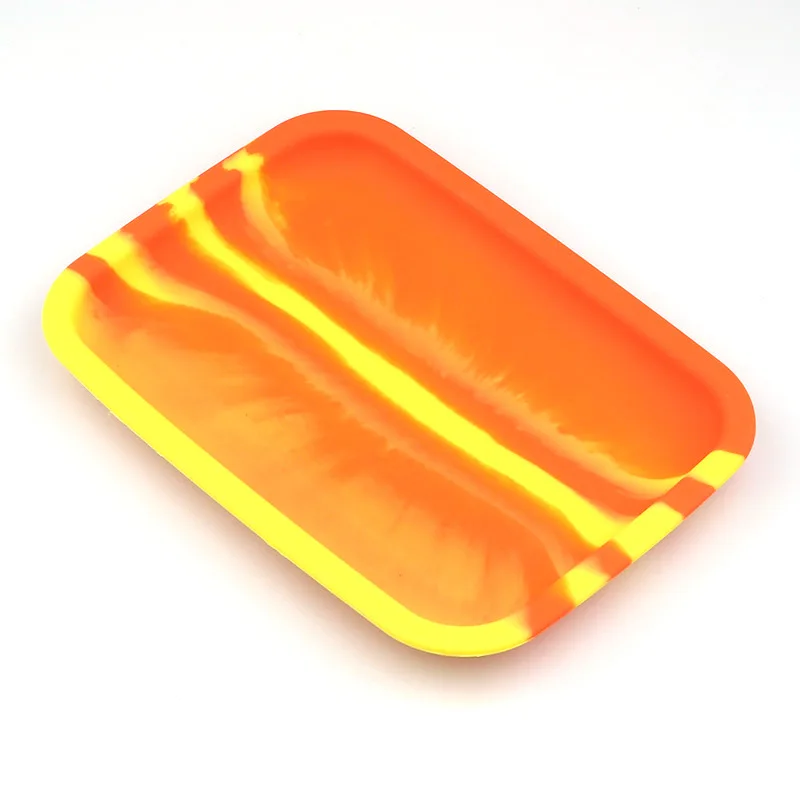 

10PCS Silicone tray rolling trays two size Silicon Jar Container Dish Wax Dab Cigarette disk Smoking Accessories silicone pallet