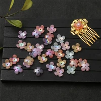 diy material jewelry findings bowknot tie bead fashion 20pcs petal flower caps for needlework abs acrylic imitation pearl beads