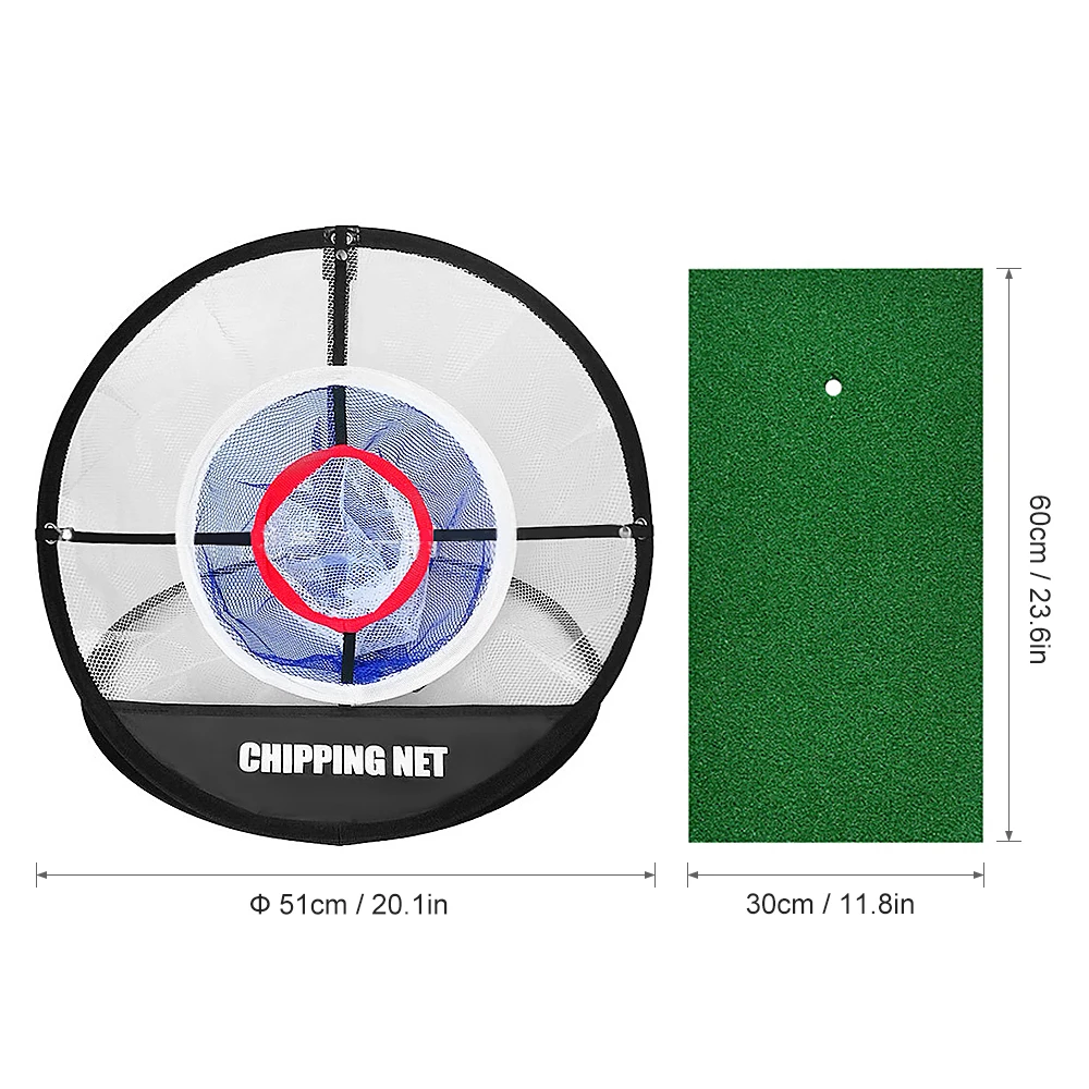 Fiyat Kapalı Golf Yonga Pop Up Net Combo Golf Eğitim Uygulama Hedef Isabet Net Golf Isabet Mat Ile Arka Bahçe 5 Topları