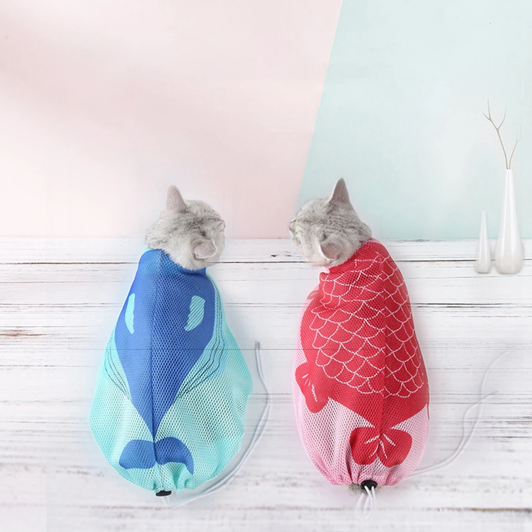Сетка купальный мешок для кошки Регулируемый котенок Уход за лошадьми стирки