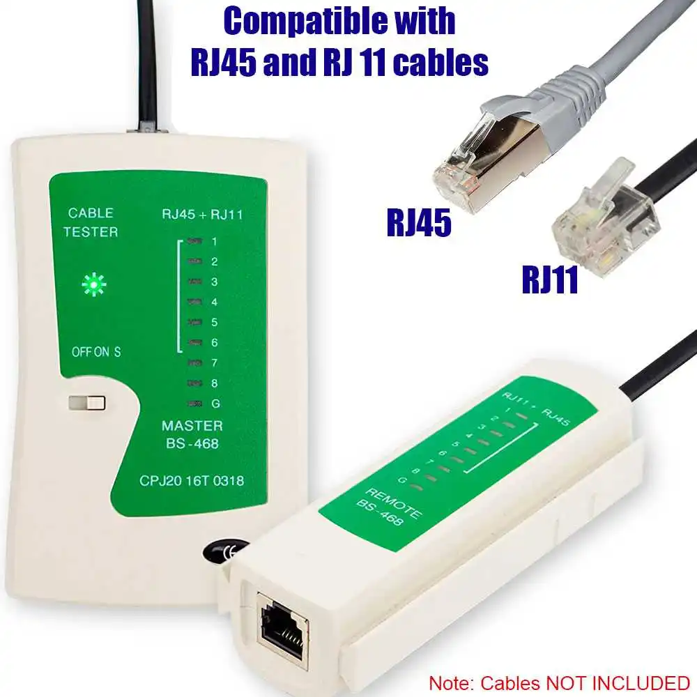 Сетевой тестер Ethernet соединительный кабель LAN RJ45 RJ11 RJ12 Cat5 Cat 5e Cat6 Cat6e Cat7 Cat8 5 6 6e 7 8 |