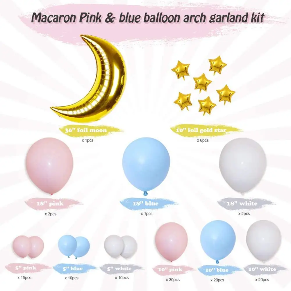 

117pcs Pink Balloon Chain Set Baby Shower Birthday Party Wedding Decoration Festive Supplies Macaron Candy Color Balloons