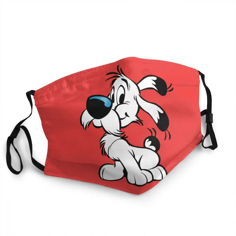 

Многоразовая маска для лица Asterix и Obelix Dogmatix, маска для взрослых с забавным мультяшным изображением собаки Idefix, пылезащитный чехол, респирато...