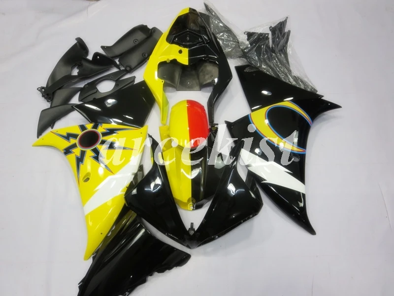 

Новый комплект обтекателей для мотоцикла ABS для YAMAHA YZF-R1 2013 2014 13 14 R1, комплект обтекателей желтого и черного цвета