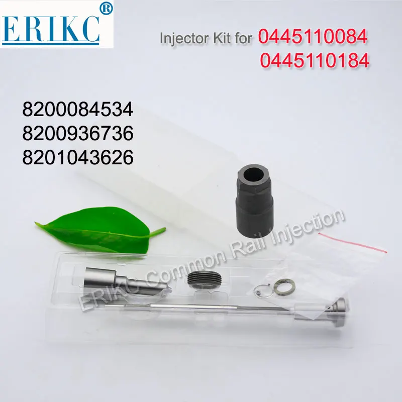 

ERIKC Injector Repair Kit Nozzle DLLA143P1069 Valve F00VC01022 Nozzle Nut F00VC14012 for Injector 0445110084 0445110184