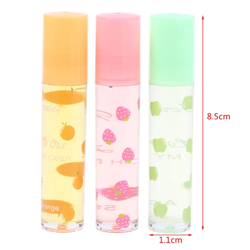 

6 Colors Roll-on Fruit Oil Lip Balm Lip Oil Moisturizing Mirror Transparent Lip Oil Long lasting Hydrating Lip gloss Cosmetics