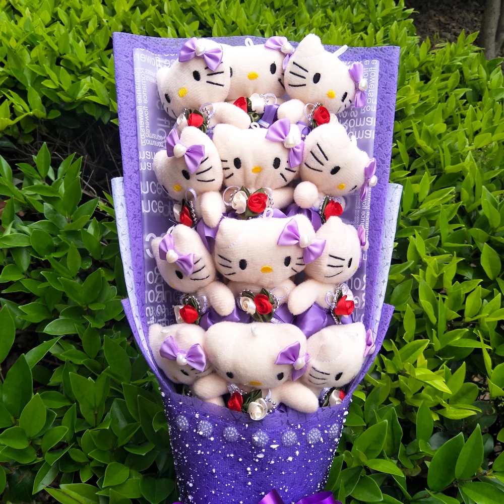 

Handicrafts cute flower plush bouquet toy Valentine's Day Christmas Gifts birthday present cartoon simulation bouquet