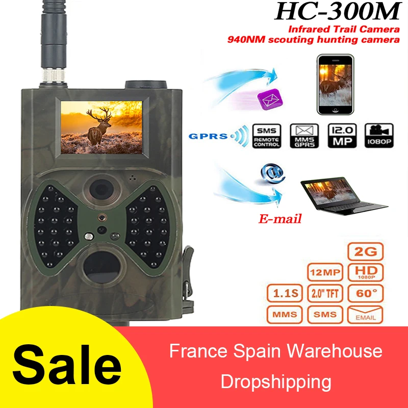HC300M охотничья камера GSM 12MP 1080P фото ловушки ночное видение дикая природа