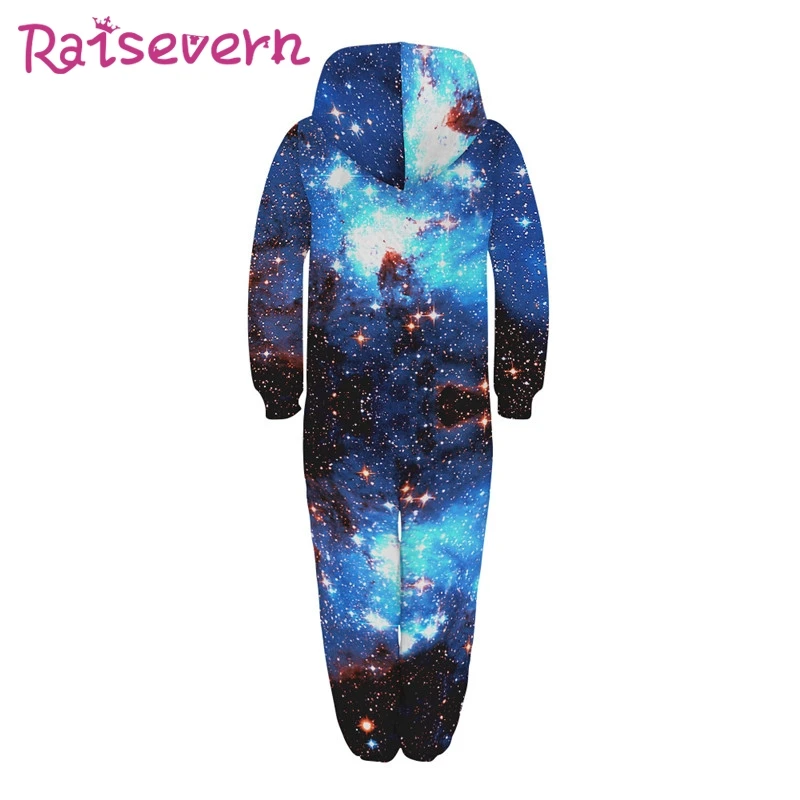 Raisvern Galaxy/детские комбинезоны с 3D принтом унисекс капюшоном и Свободный