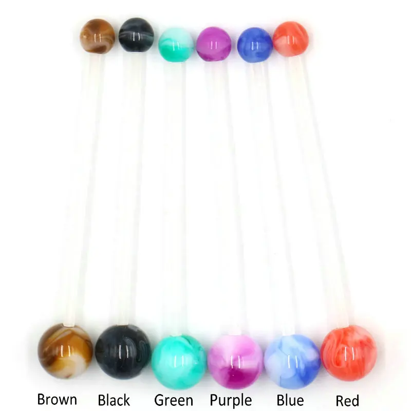 6 шт./партия акриловое кольцо для беременных живота гибкая штанга пирсинга пупка